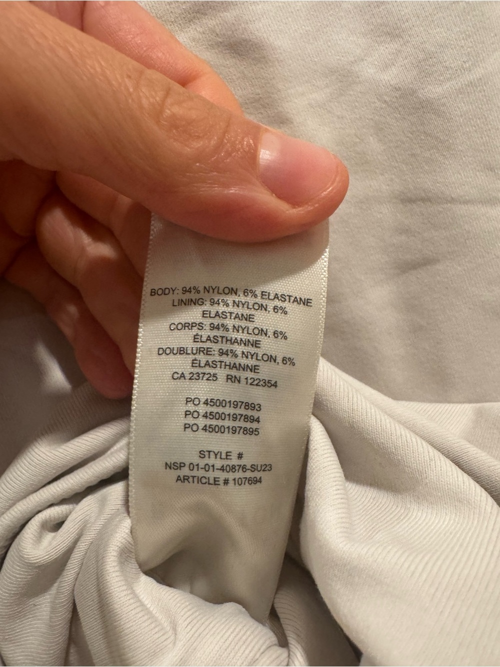 Babaton Sleeveless V-Neck Bodysuit in Cream XS - Picture 5 of 5